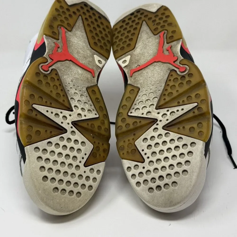 Nike Air Jordan 6 Retro Low Sneakers Shoes Mens 10.5 White Infrared Black 304401